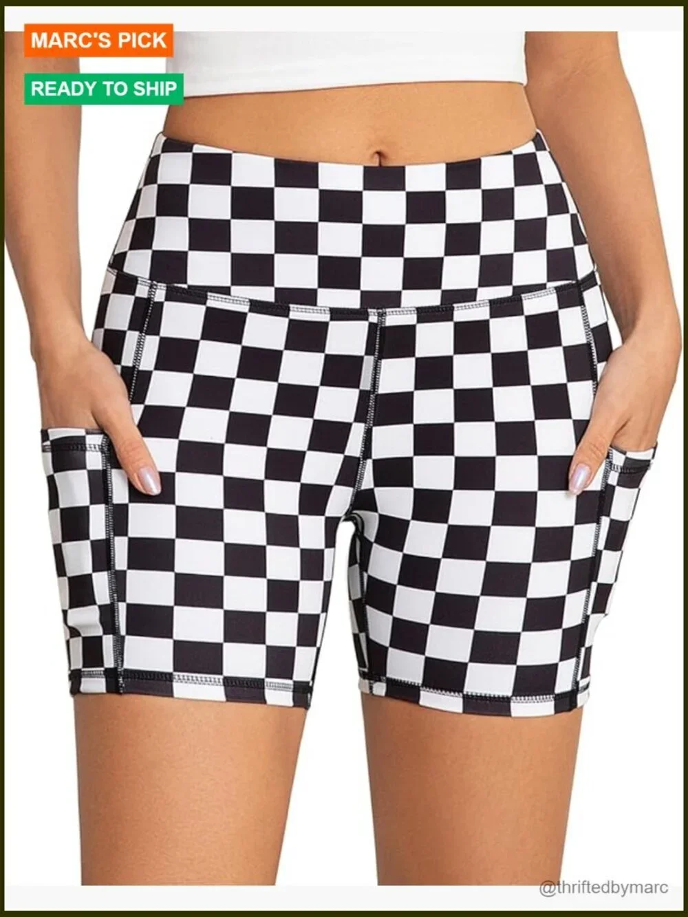 High Waisted Biker Shorts with Pockets - Buttery Soft Running Yoga Shorts 5in